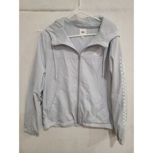 Vans Kastle Lavender Windbreaker Jacket Women's Size M Checkerboard Sleeve Mesh